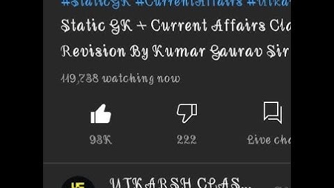 #UtkarshClasses / New world Record 119k+ live watching / Kumar Gaurav Sir #CurrentAfairs #SSC #UPSC