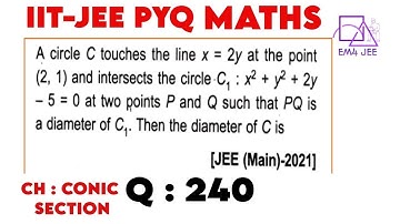 A circle C touche line x = 2y at the point (2, 1) and intersect circle C_{1}: (x^2) + y^2 +2y -5 =0