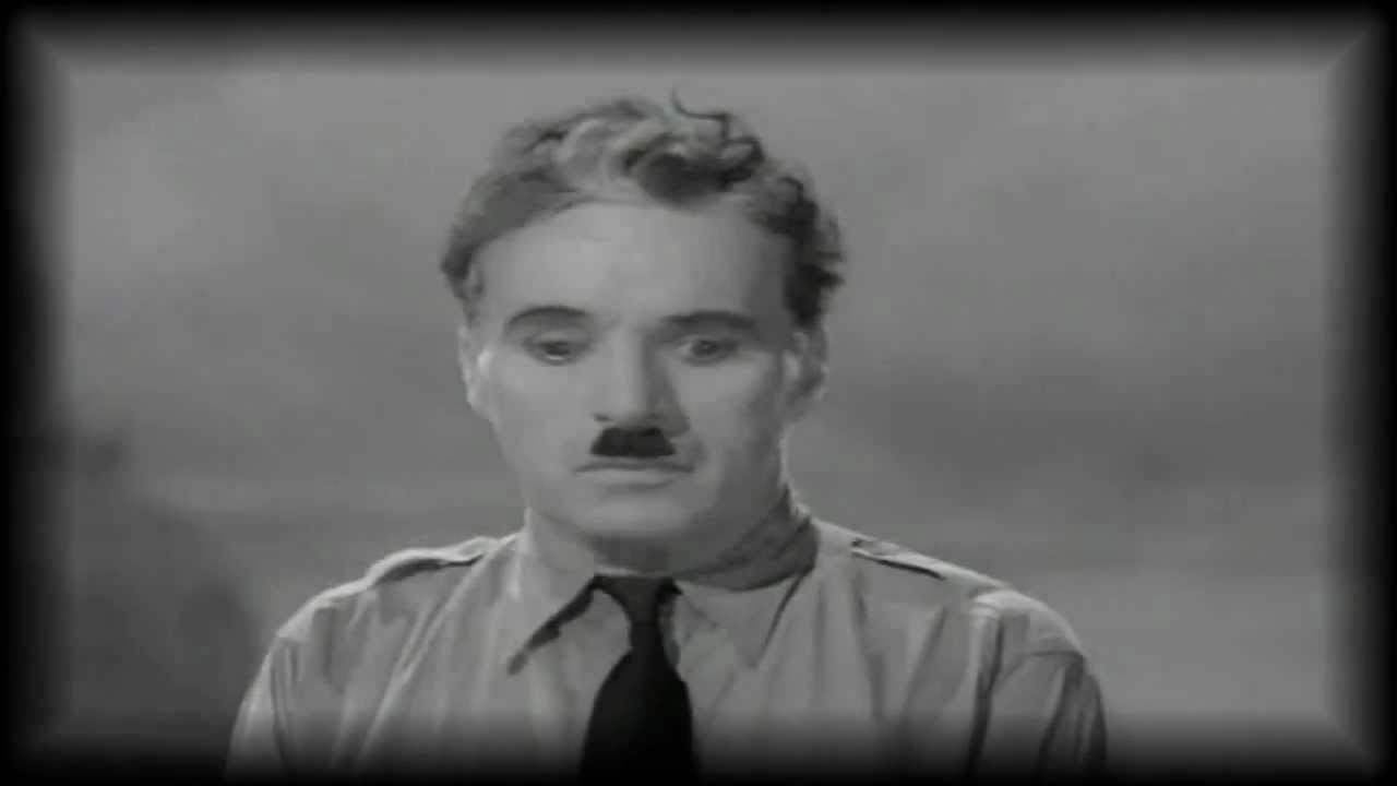 Rede die chaplin text menschheit an deutsch charlie Charlie Chaplins