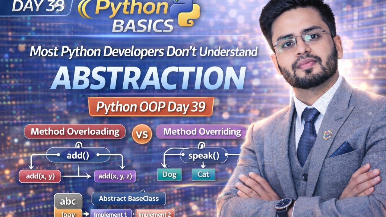 Python Abstraction Explained | Method Overloading vs Overriding | OOP ...