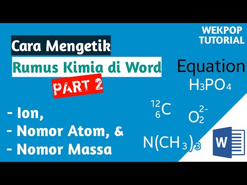 Video: Bila dan di mana subskrip digunakan semasa menulis formula kimia?