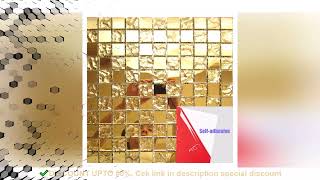 USA,Russia 11Pcs/Box Nordic Style Self-Adhesive Gold Crystal Glass Mosaic Tile For Kitchen Art USA,Russia 11Pcs/Box Nordic Style Self-Adhesive Gold Crystal Glass Mosaic Tile For Kitchen Art