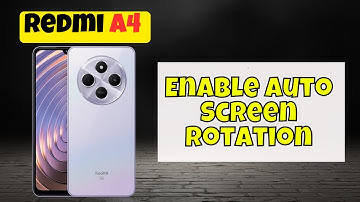 How to Turn On Auto Rotate Screen in Redmi A4 – Enable Auto Screen Rotation #redmia4