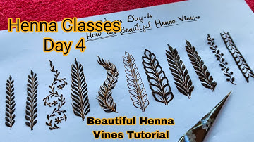 Henna Classes Day 4 | Introduction to Beautiful Henna Vine | Henna Classes By Thouseens/ Learn henna