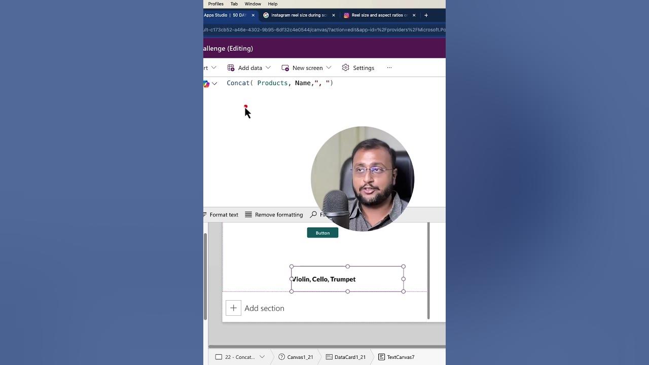 Difference between concat vs concatenate in powerfx powerapps day