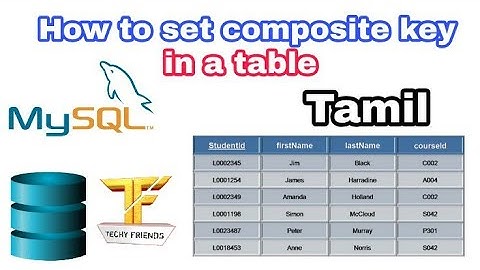 How to set composite key in a table column | How to set composite key tamil | #composite key | RDBMS