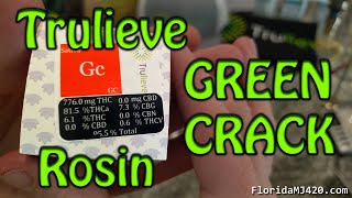 Green Crack 87.6% THC Blue River Rosin from Trulieve - Florida Medical Marijuana Concentrate Review