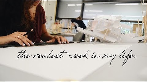 a week in the life of an architecture student: fall 