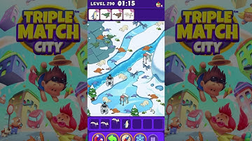 Triple Match City Level 290 (Hard Level) - Find hidden objects