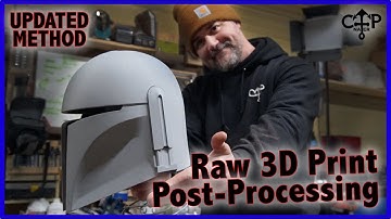 How I Get a 3D Print ready for paint!  Post-Processing On A Star Wars Mandalorian Helmet.