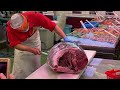 Tuna Cutting Master, 150KG Giant Bluefin Tuna Cutting, Sashimi, Japanese Market