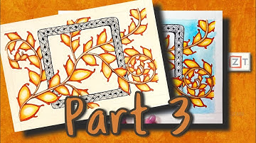 #FALLDANCE | Adding Watercolor | Creating a Fall Themed ZIA | Zentangle ® Inspired Art 2023