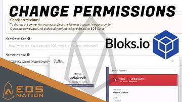 Change your Active Permission with Bloks.io - EOS Nation Tutorial