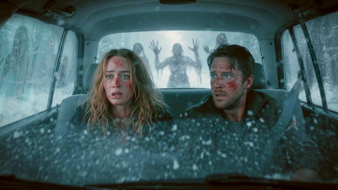 بيتحاصروا في التلج بسبب حادث ، وعربيتهم هي اللي البتحميهم من مخلوقات الغابة المُميتة