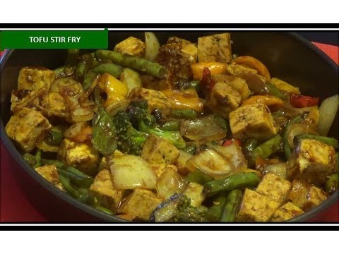 Stir Fry Tofu with Broccoli and Beans
