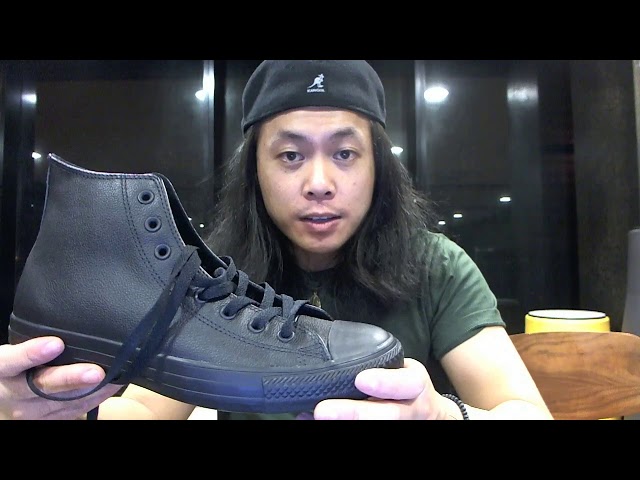 Chuck Taylor Star Leather High Top Mono review, unboxing + on feet