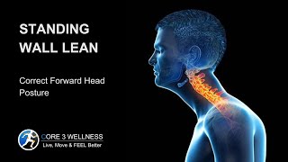 ELIMINATE NECK PAIN in 3 minutes | Forward Head Posture | Standing Wall Lean