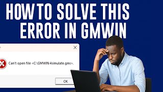 🚨HOW TO SOLVE this ERROR Can&#39;t open file C:\GMWIN 4\simulate.gms   in GMWIN #Rwa_Innovation_Hub