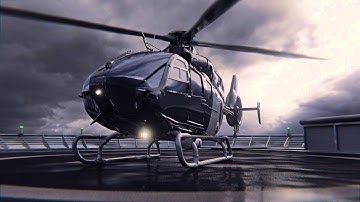 Helicopter ec135 start - blender animation
