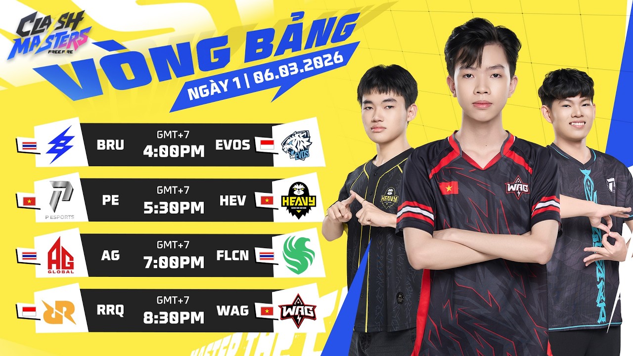 [VN] Vòng Bảng Ngày 1 | Free Fire Clash Masters SEA 2026 Spring