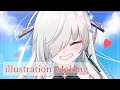 【#イラストメイキング】30秒メイキング～秋月いばら 初期衣装イラストver～ #Shorts