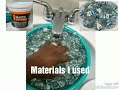 DIY:WOW! A must see! $1 Tree Gem Stone Backsplash on Bathroom Wall DIY:WOW! A must see! $1 Tree Gem Stone Backsplash on Bathroom Wall