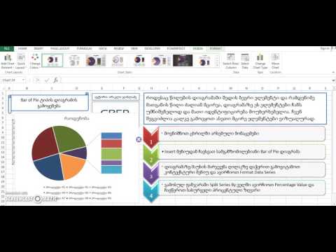 Creation of Bar of Pie Chart – Bar of Pie ტიპის დიაგრამის შექმნა