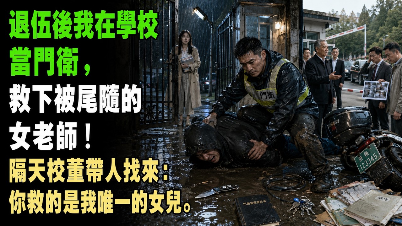 退伍後我在學校當門衛,救下被尾隨的女老師!隔天校董帶人找來:你救的是我唯一的女兒。#月棠夜話 #月棠故事集 #故事人間 #有聲書 #欲望故事
