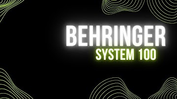 BEHRINGER SYSTEM 100 - THE STRANGE DRUM MACHINE.