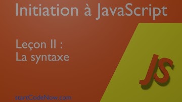 Syntaxe du langage JavaScript