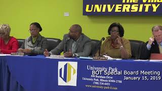 Board of Trustee Meeting Committee of the Whole January 15, 2019