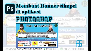 Desain Spanduk Konter Pulsa Simpel, PhotoShop