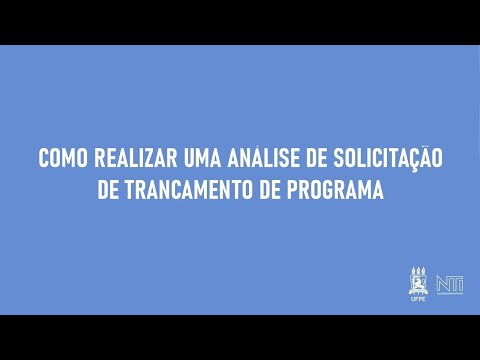 Analise de Solicitação de Trancamento de Vínculo - SIGAA UFPE - Stricto Sensu