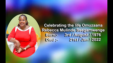 Vigil service for Omuzaana Rebecca Mulinde Ssegamwenge