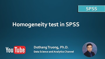 IBM SPSS - Homoscedasticity (Homogeneity) Test