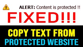 How To Copy Text From Any Protected Website 2021