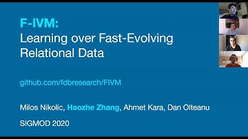F-IVM: Learning over Fast-Evolving Relational Data | SIGMOD DEMO 2020