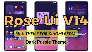 Dark Purple MIUI theme Rose Ui V14 for Xiaomi and Redmi Phones screenshot 4