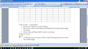 #02 - Hướng dẫn thực hành thao tác với bảng biểu trong Word 2003