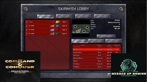 Command and Conquer Red Alert Remastered Skirmish Gameplay USSR– MAP: Seaside 2