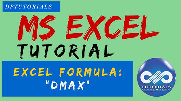 EXCEL: "DMAX" FORMULA