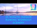 Indoor rowing workout sunrise scenery on the river hamble rpov