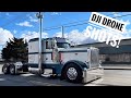 Peterbilt 389 Rolling Shots with the New DJI Drone | Walk around of the Kenworth &amp; Peterbilt