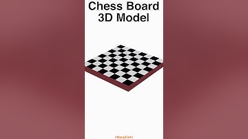 Chess Board 3D Model #shorts