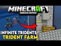 EASIEST TRIDENT FARM TUTORIAL in Minecraft Bedrock (MCPE/Xbox/PS4/Nintendo Switch/Windows10)