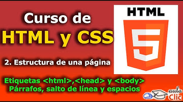 Curso de HTML y CSS. 2.1. Estructura de una página web. Párrafos de texto