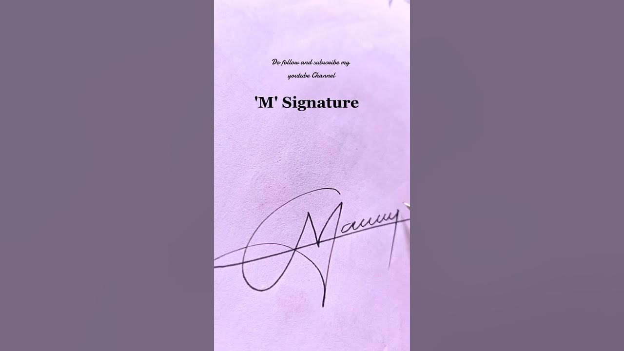 M Signature #hncreation #viral #draw #art #signature #stylish #ideas # ...