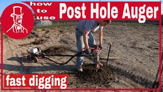 how to use a post hole auger to dig fence post holes