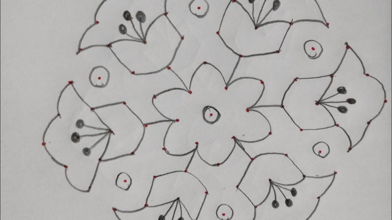 11×6  చుక్కల ముగ్గు చాలా ఈజీగా ఎలా వేయాలో చూడండి... #muggulu #rangoli