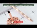 Retro Metal Ballpoint Pen Attached Base Stand Desk Office Coun... — Best Buy 2026 | Great Quality!